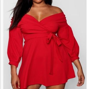 Red Off The Shoulder Dress